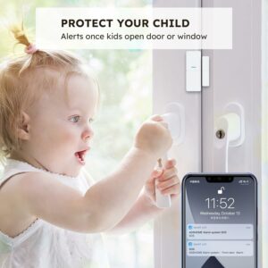 ALARMA, SISTEMA DE SEGURIDAD PARA EL HOGAR, KIT DE 7 PIEZAS – CON APP PUSH AND CALL ALARM AGSHOME WIFI SMART HOME