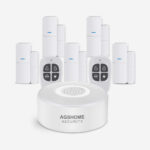 ALARMA, SISTEMA DE SEGURIDAD PARA EL HOGAR, KIT DE 7 PIEZAS – CON APP PUSH AND CALL ALARM AGSHOME WIFI SMART HOME