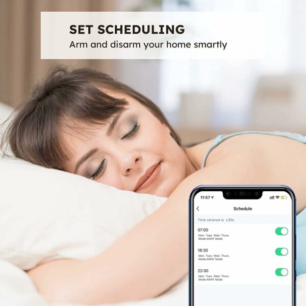 ALARMA, SISTEMA DE SEGURIDAD PARA EL HOGAR, KIT DE 7 PIEZAS – CON APP PUSH AND CALL ALARM AGSHOME WIFI SMART HOME