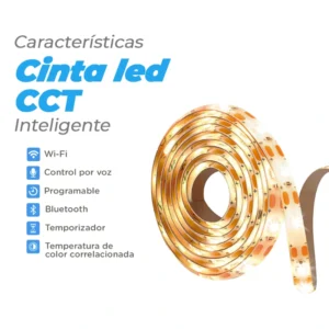 cinta LED inteligente luz cálida y fría
