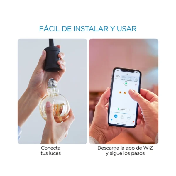 Lámpara de Filamento Edison WiZ ST64 Inteligente Ámbar (6)