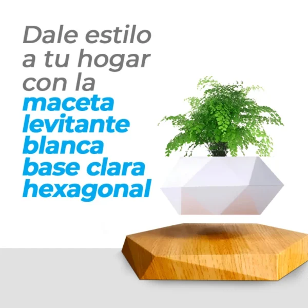 maceta levitante magnética Blanca