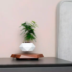maceta levitante magnética Blanca