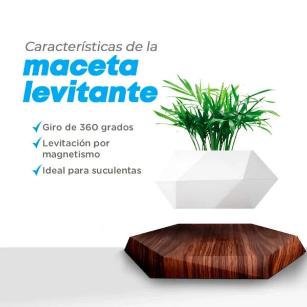 maceta levitante magnética Blanca