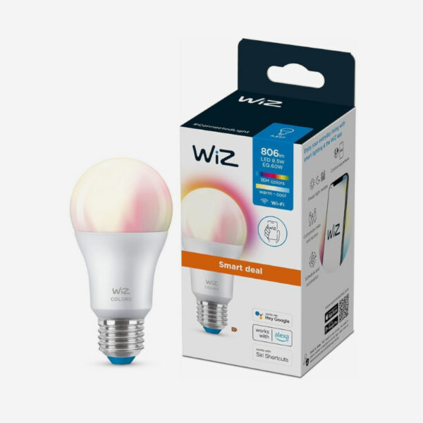 FOCO/LÁMPARA WIZ WIFI COLORES A60/E27LED 9W 806LM caja