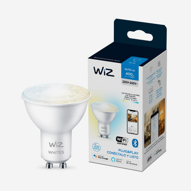 FOCO/LÁMPARA WIZ WIFI LUZ BLANCA/WHITE TUNEABLE GU10 LED 4.9W 400Lm Caja