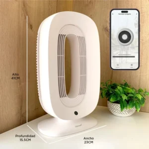 Ventilador inteligente blanco | Control por voz y ap