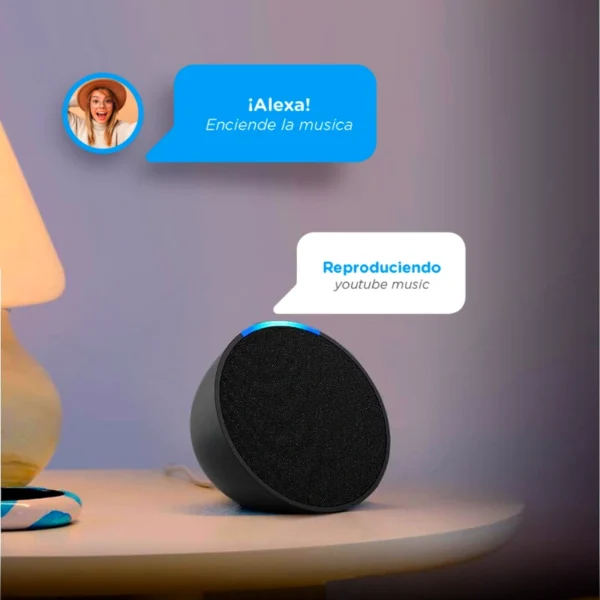 Echo Pop – Altavoz Inteligente con Alexa, Sonido Nítido, Diseño Compacto y Conexión para Hogar Inteligente