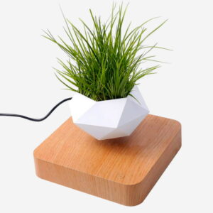 maceta levitante blanca