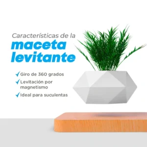 maceta levitante blanca