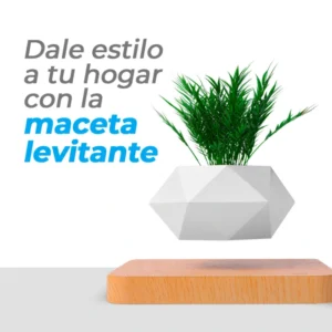 maceta levitante blanca