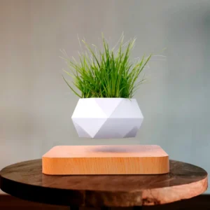 maceta levitante blanca