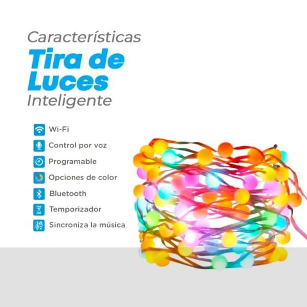 Tiras de Luces Inteligentes de 5 metros - Con control por Voz y App