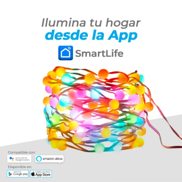 Tiras de Luces Inteligentes de 5 metros - Con control por Voz y App